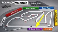 Tribüne Boxes MotoGP Valencia<br> Ricardo Tormo Rennstrecke