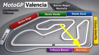 Tribüne Orange MotoGP Valencia<br> Ricardo Tormo Rennstrecke