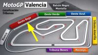 Tribüne Rot MotoGP Valencia<br> Ricardo Tormo Rennstrecke
