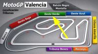 Tribüne Grün MotoGP Valencia<br> Ricardo Tormo Rennstrecke