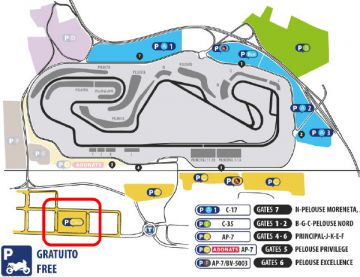 motogp Karten BUS Parking C <br /> Motorrad Grand Prix Katalonien <br /> Circuit de Barcelona-Catalunya Montmelo