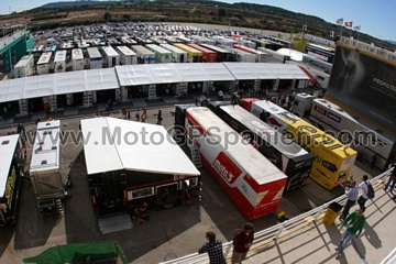 Paddock Rennstrecke Cheste