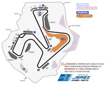 Tickets Motorrad-Parking <br /> Tickets Parking Motorräder Motorrad GP Jerez
