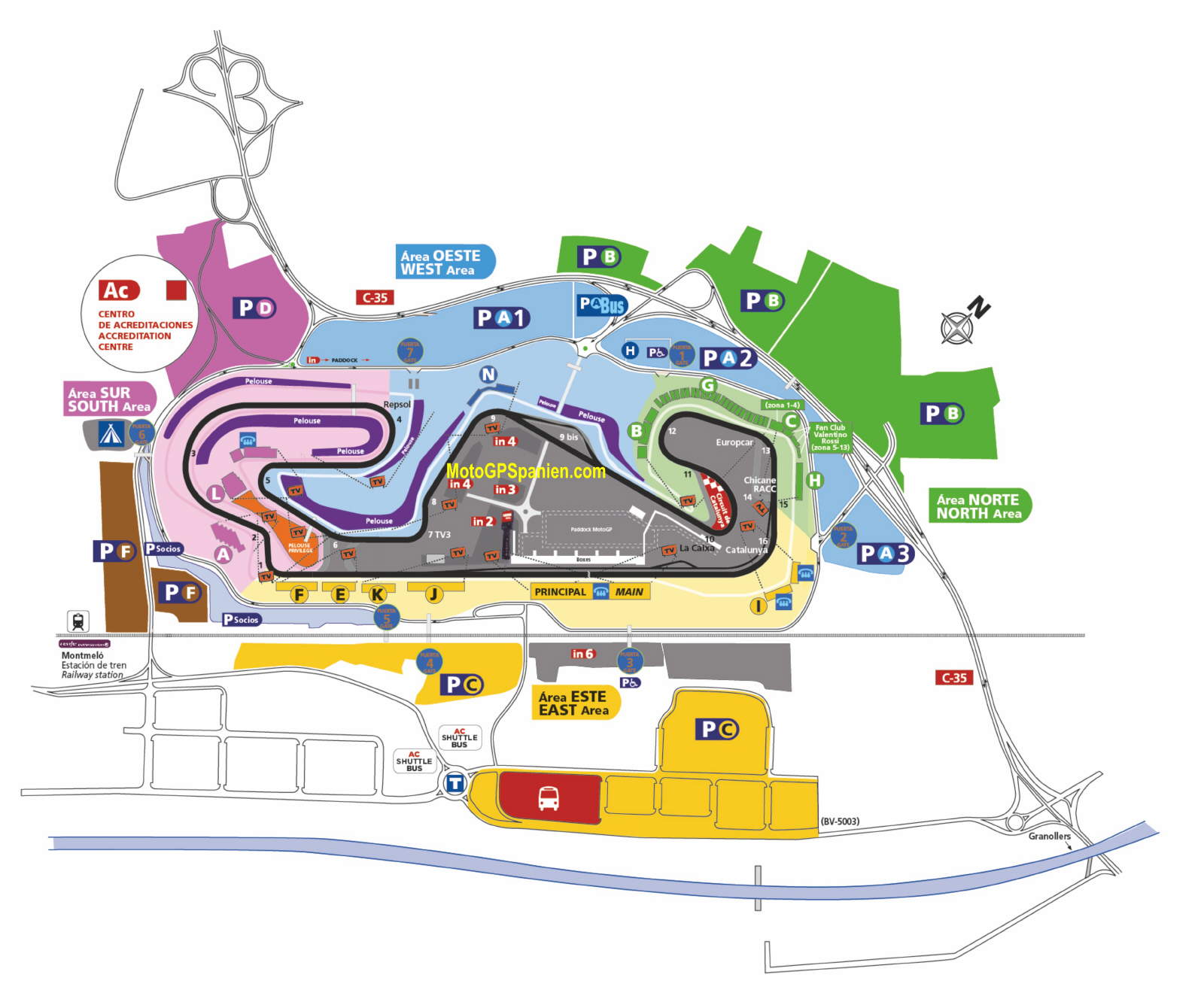 Plan des Circuit de Barcelona-Catalunya